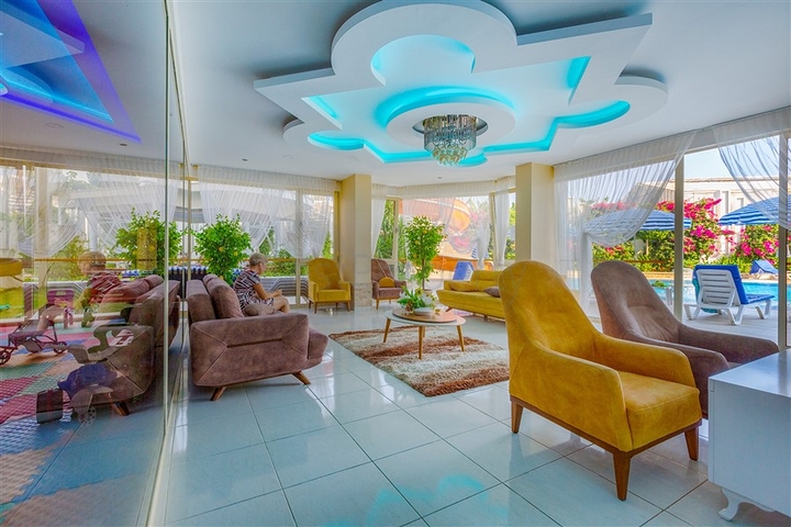 شقة اطلالة بحر في محمودلار - تصميم 2 غرفة وصالة -مجمع انيق - محمودلار / الانيا 