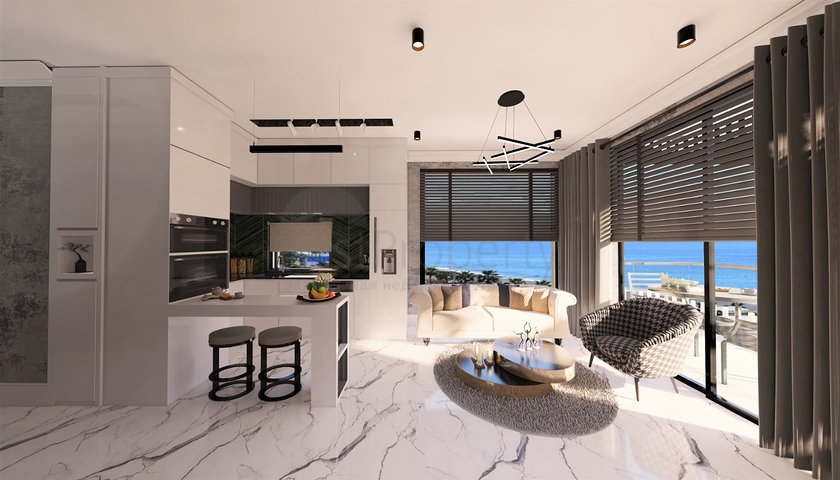 شقق اطلالة بحر مباشرة في الانيا - مجمع قيد الانشاء - في كاستل / الانيا 