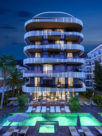 شقق اطلالة بحر مباشرة في الانيا - مجمع قيد الانشاء - في كاستل / الانيا 