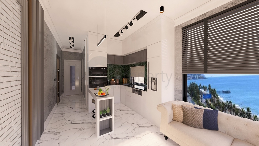 شقق اطلالة بحر مباشرة في الانيا - مجمع قيد الانشاء - في كاستل / الانيا 