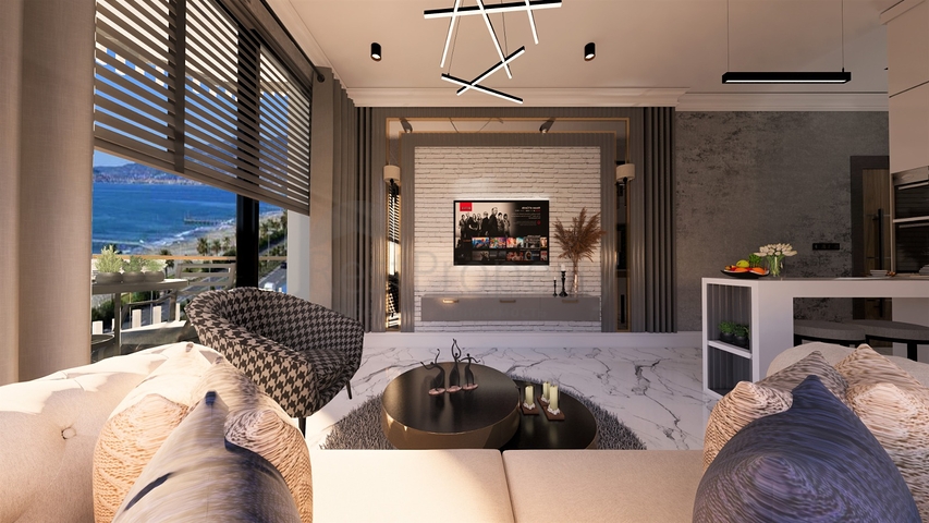 شقق اطلالة بحر مباشرة في الانيا - مجمع قيد الانشاء - في كاستل / الانيا 