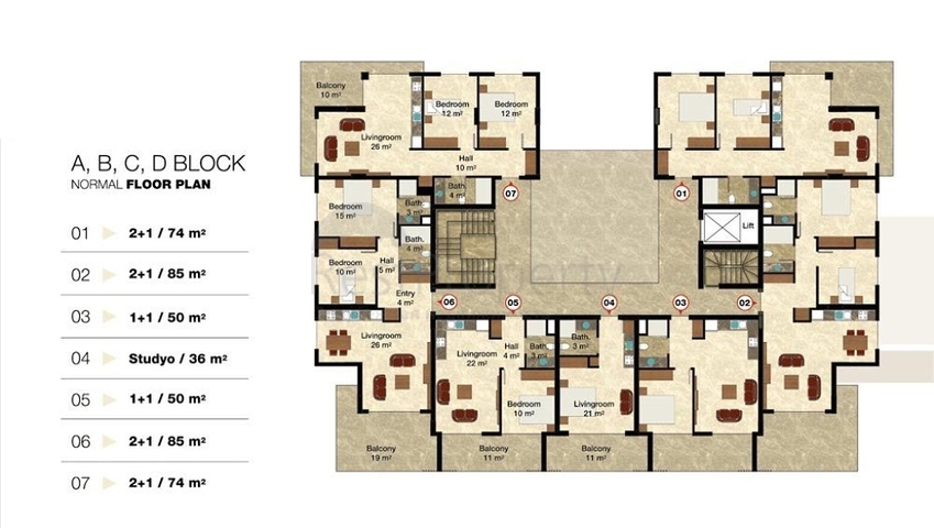 مجمع عصري بخيارات متعددة في ألانيا 