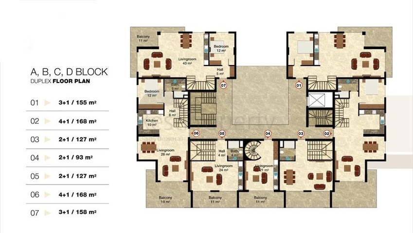 مجمع عصري بخيارات متعددة في ألانيا 