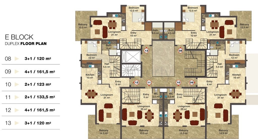 مجمع عصري بخيارات متعددة في ألانيا 