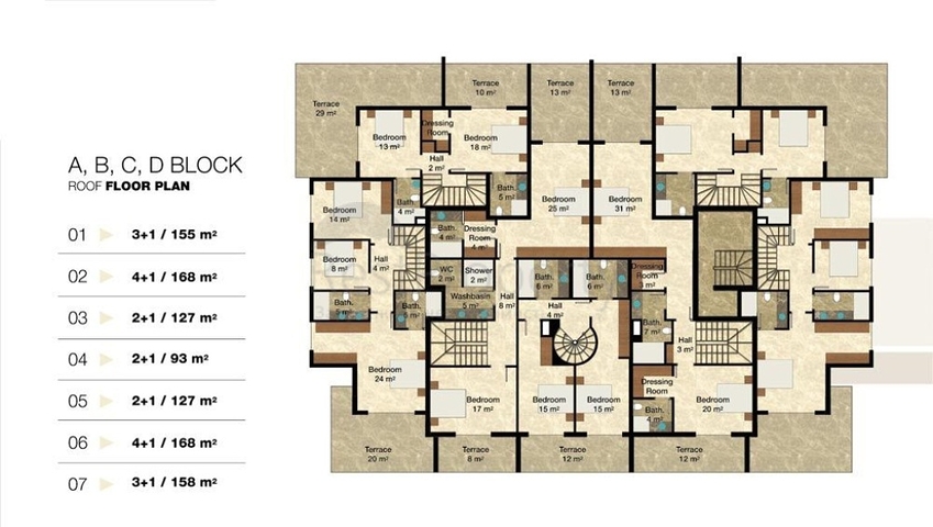 مجمع عصري بخيارات متعددة في ألانيا 