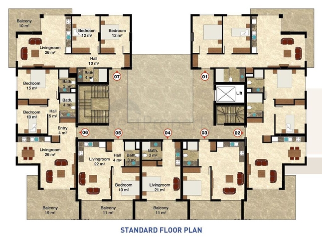 مجمع عصري بخيارات متعددة في ألانيا 