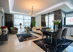 شقة فاخرة قريبة من البحر -تصميم 2 غرفة وصالة -في محمودلار / الانيا 