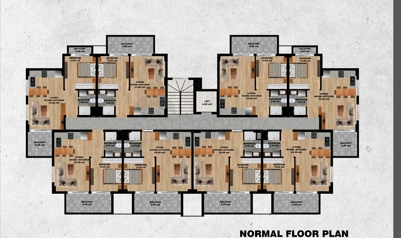 شقق بالاقساط في الانيا -مجمع قيد الانشاء في منطقة افسلار 