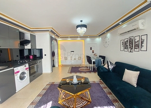 شقة على شارع بارباروس في محمودلار- تصميم 2 غرفة وصالة مع الاثاث -في محمودلار / الانيا 