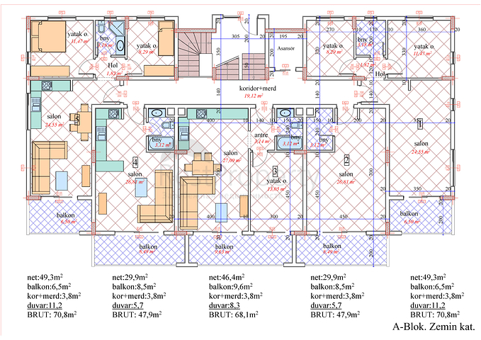 شقق بمساحات مختلفة في افسللار باطلالات رائعة 