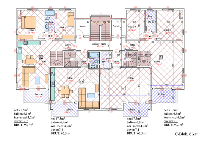 شقق بمساحات مختلفة في افسللار باطلالات رائعة 