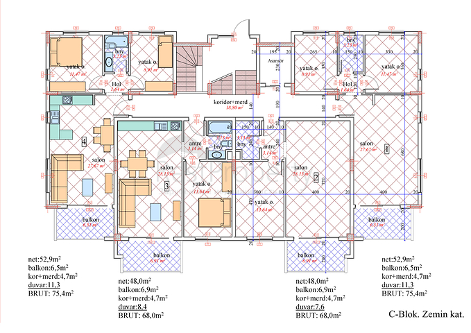 شقق بمساحات مختلفة في افسللار باطلالات رائعة 