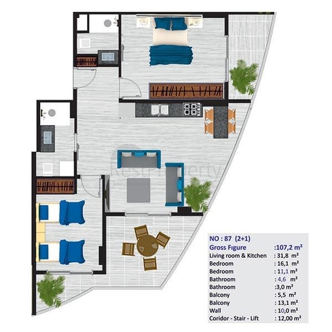 مجمع جديد فاخر في ماهموت لار / الانيا 