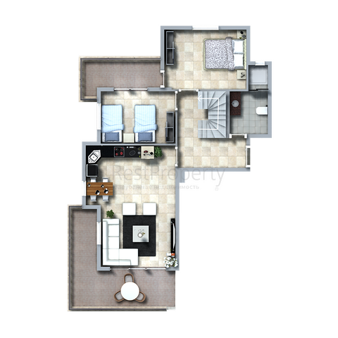 شقق فاخرة مجهزة بالكامل وبينت هاوس للبيع في أوبا / ألانيا 