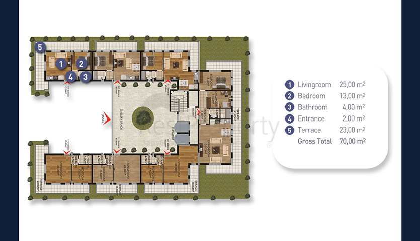 شقق جديدة للبيع في كونيالتي / انطاليا 