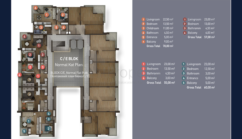 شقق جديدة للبيع في كونيالتي / انطاليا 