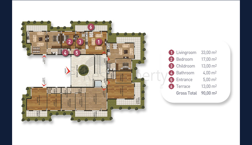 شقق جديدة للبيع في كونيالتي / انطاليا 
