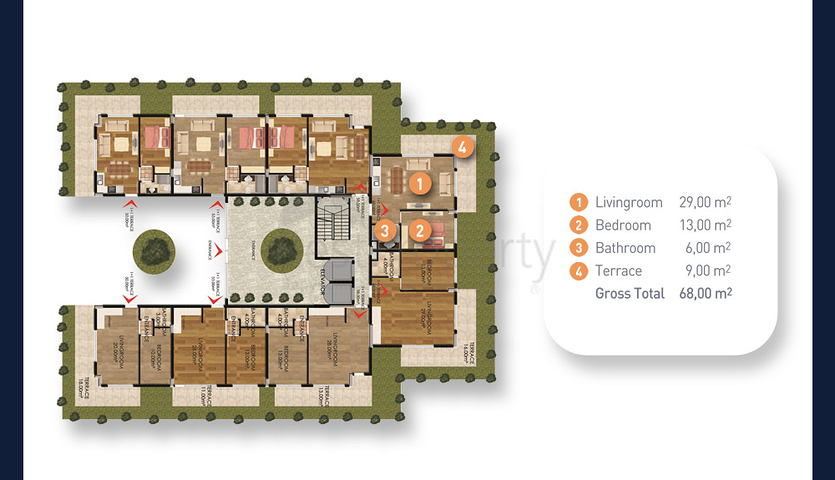 شقق جديدة للبيع في كونيالتي / انطاليا 