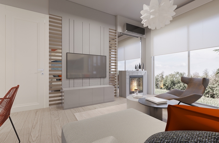 فيلات 3+1 و 4+1 في مجمع صديق للبيئة تحيط به الغابات الصنوبرية في منطقة دورتيبي في الجزء الشرقي من بودروم.