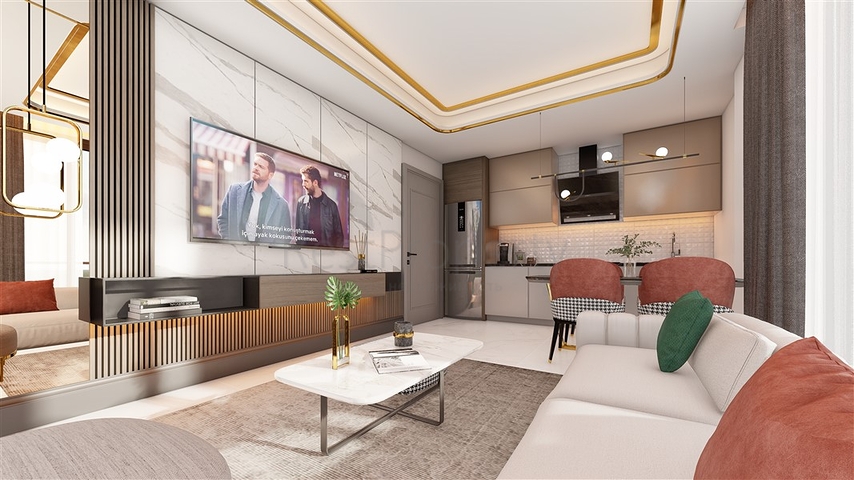 بنتهاوس مذهلة 2 + 1 للبيع في منطقة محمودلار 