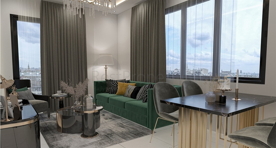 شقق في مجمع قيد الإنشاء مع بنية تحتية فندقية في منطقة أفسالار 