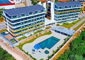 شقق 1+1 في مجمع قيد الإنشاء في منطقة أوبا