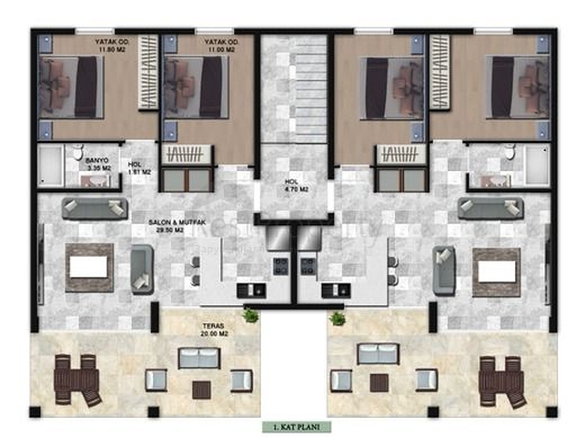 مشروع مساكن مع إطلالات بانورامية على البحر والجبل في منطقة جوندوان