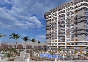 شقة 1+1 في مجمع جديد في منطقة محمودلار