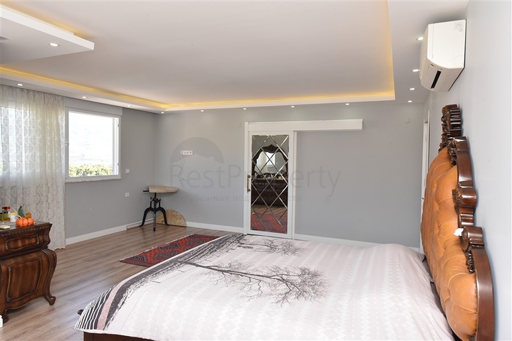 بنتهاوس 4 + 1 مع إطلالة مفتوحة على البحر وقلعة ألانيا