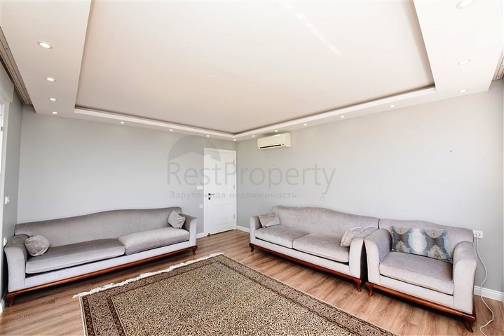 بنتهاوس 4 + 1 مع إطلالة مفتوحة على البحر وقلعة ألانيا