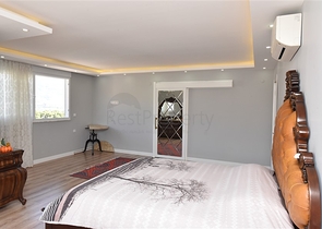 بنتهاوس 4 + 1 مع إطلالة مفتوحة على البحر وقلعة ألانيا