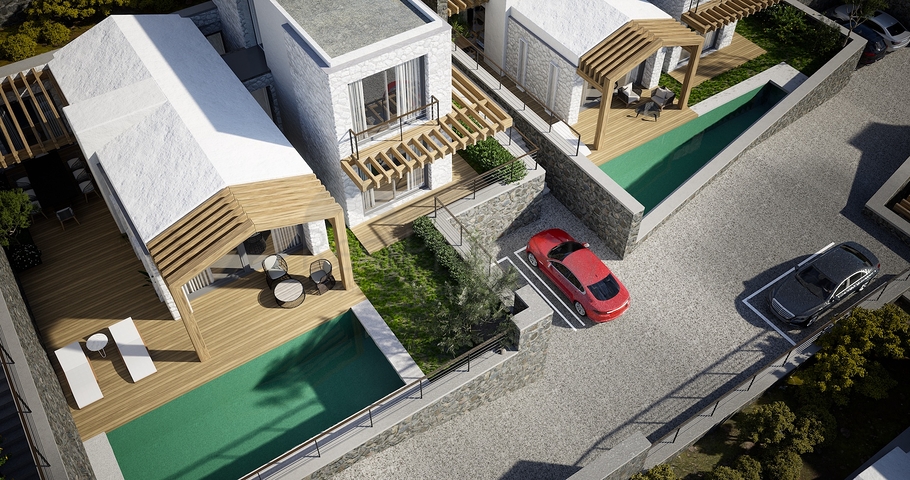 فيلات منفصلة ذات هندسة معمارية فريدة في منطقة غيوميوشليوك