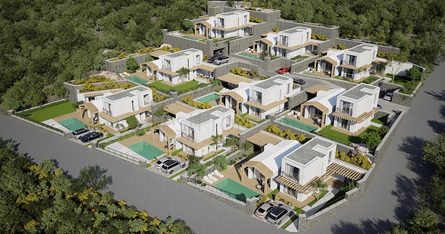 فيلات منفصلة ذات هندسة معمارية فريدة في منطقة غيوميوشليوك