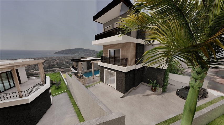 فيلات في منطقة سيكجيلي مع مناظر بانورامية خلابة