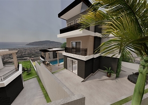 فيلات في منطقة سيكجيلي مع مناظر بانورامية خلابة