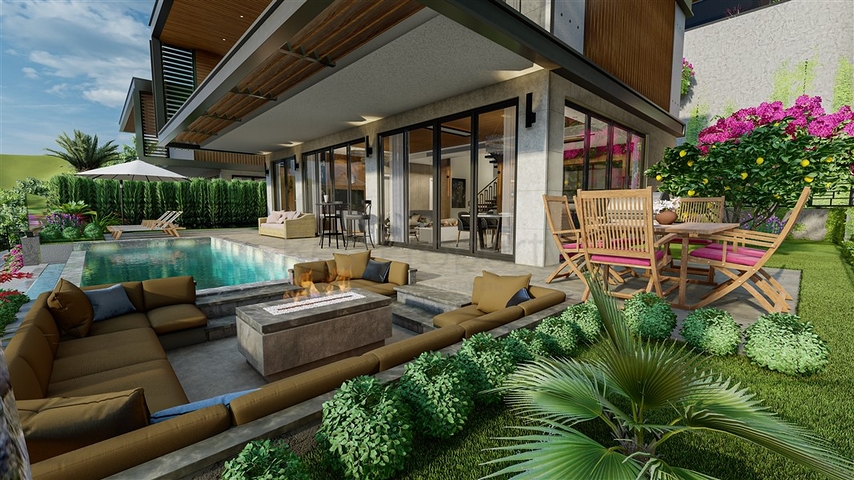 مشروع فيلا جديدة في منطقة بكتاش في وسط ألانيا