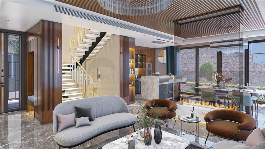 مشروع فيلا جديدة في منطقة بكتاش في وسط ألانيا