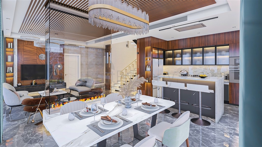 مشروع فيلا جديدة في منطقة بكتاش في وسط ألانيا