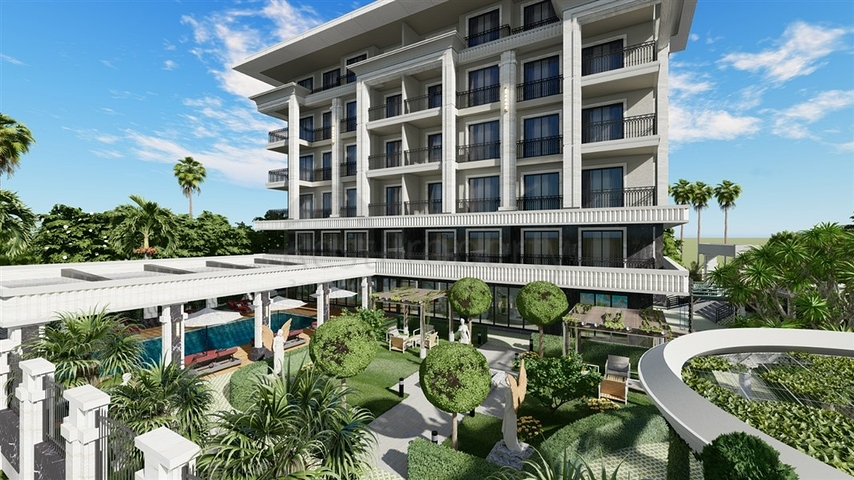 مجمع سكني فاخر بالقرب من البحر في المرحلة الأولى من البناء