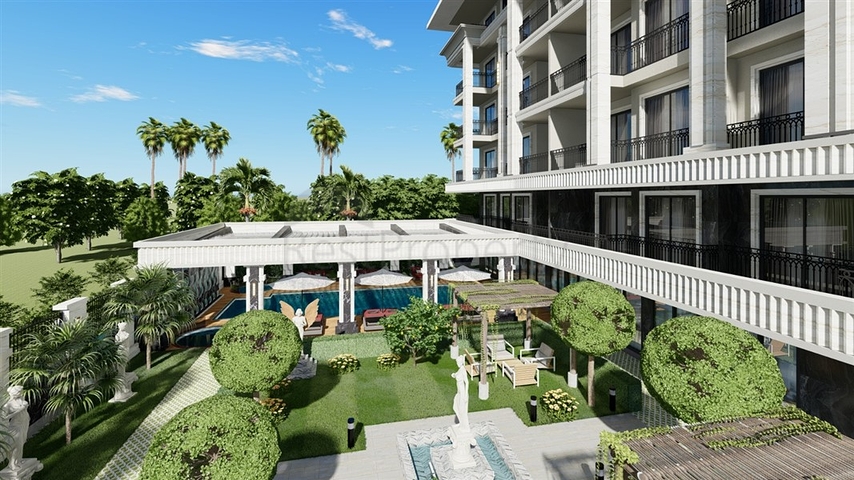 مجمع سكني فاخر بالقرب من البحر في المرحلة الأولى من البناء