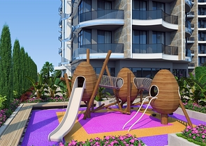 شقة 1+1 من مطور معروف على بعد 200 متر من البحر في منطقة توسمور