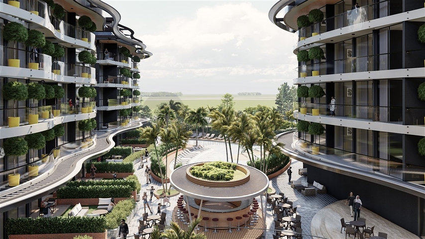 مشروع استثماري واسع النطاق في منطقة أوبا ، على بعد 300 متر من البحر