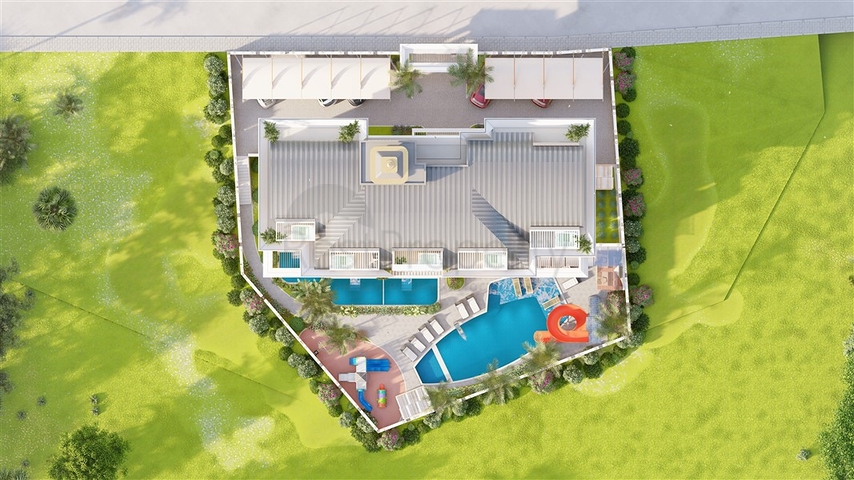 مجمع على الطراز الحديث في منطقة أوبا المرموقة 