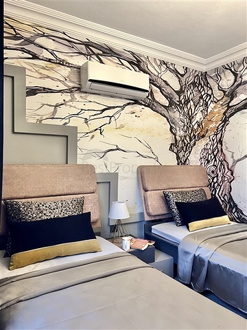 شقة 2+1 في وسط ألانيا مع إطلالة بانورامية على البحر