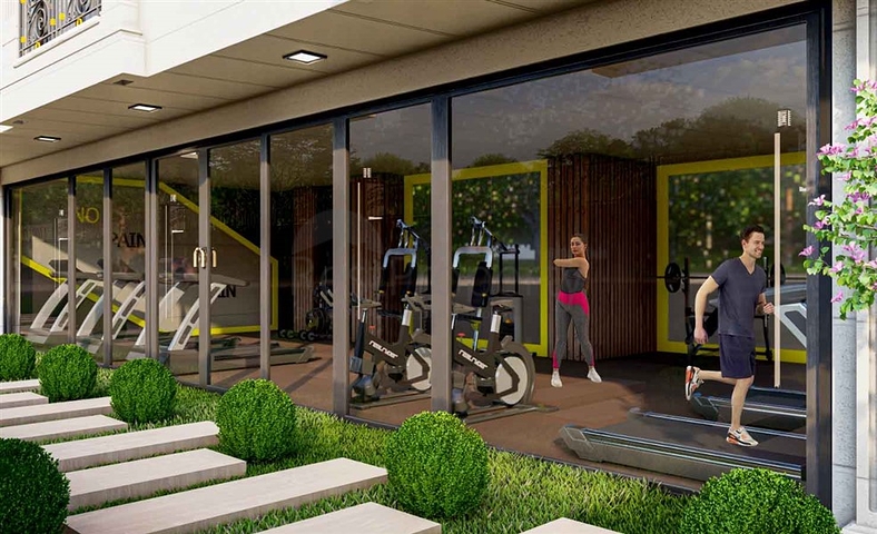 مجمع بوتيك 1 كم من الشاطئ في منطقة دميرتاش 