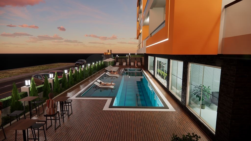 شقة 1+1 في أحد المجمعات الجديدة في منطقة محمودلار