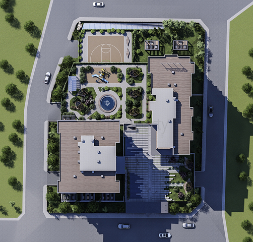 مشروع مفهوم الأسرة مع إطلالة فريدة على الغابة