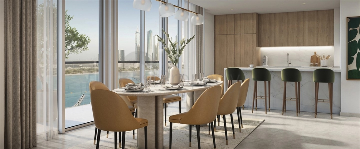 مجمع جديد على الخط الأول من الخليج الفارسي في منطقة إعمار بيتش فرونت