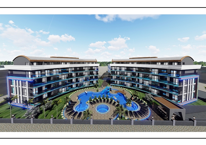 شقة 1 + 1 في مشروع حي أوبا قيد الإنشاء  شقة 1 + 1 في مشروع حي أوبا قيد الإنشاء