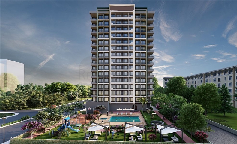 شقق في مجمع سكني جاهز في منطقة تيجي الصغيرة في مرسين